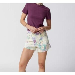 Levi's 80’s Mom Shorts White Tie Dye 100% cotton pockets denim multicolor #R37